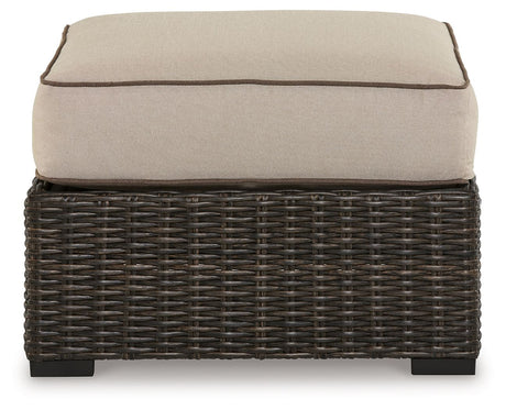 Coastline Bay - Brown - Ottoman With Cushion