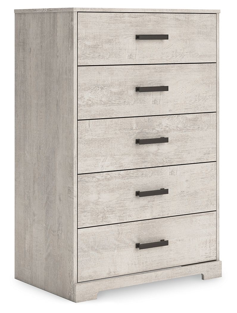 Signature Design by Ashley® Shawburn - Whitewash - Five Drawer Chest | Meri Furniture