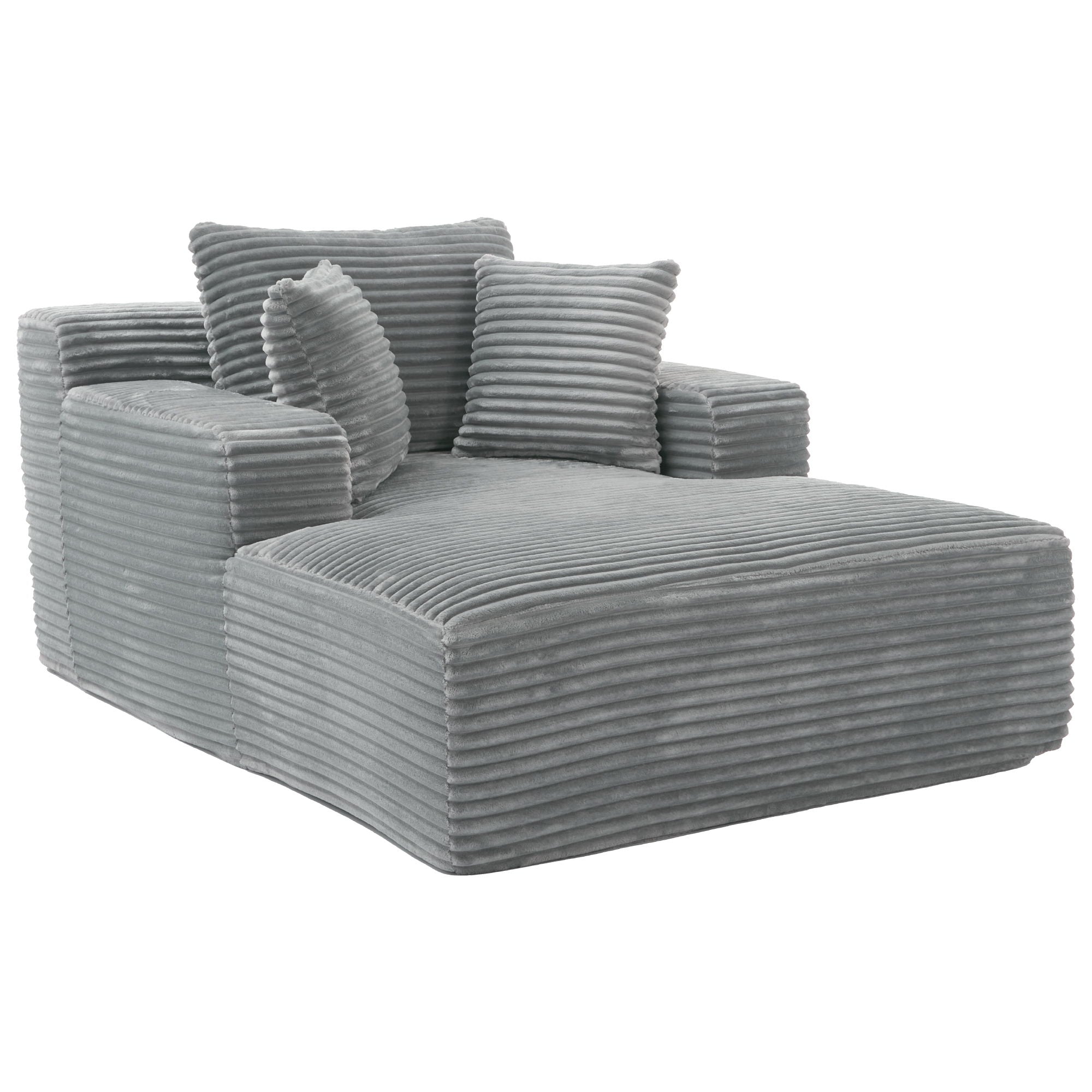 Modern Full Compressed Chaise Lounge Sofa Bed With Removable Pillows