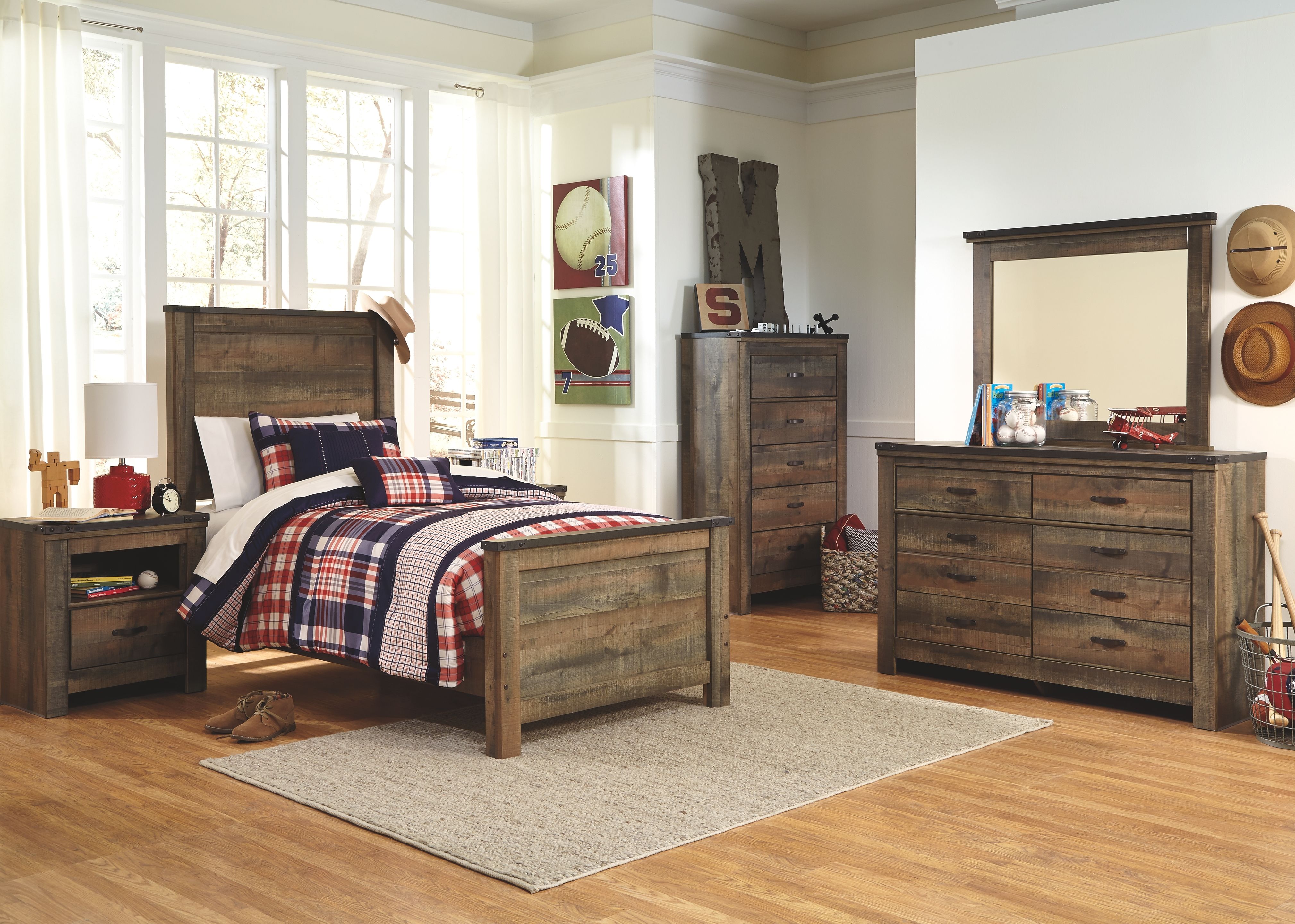 Signature Design by Ashley® Trinell - Panel Bed | Meri Furniture