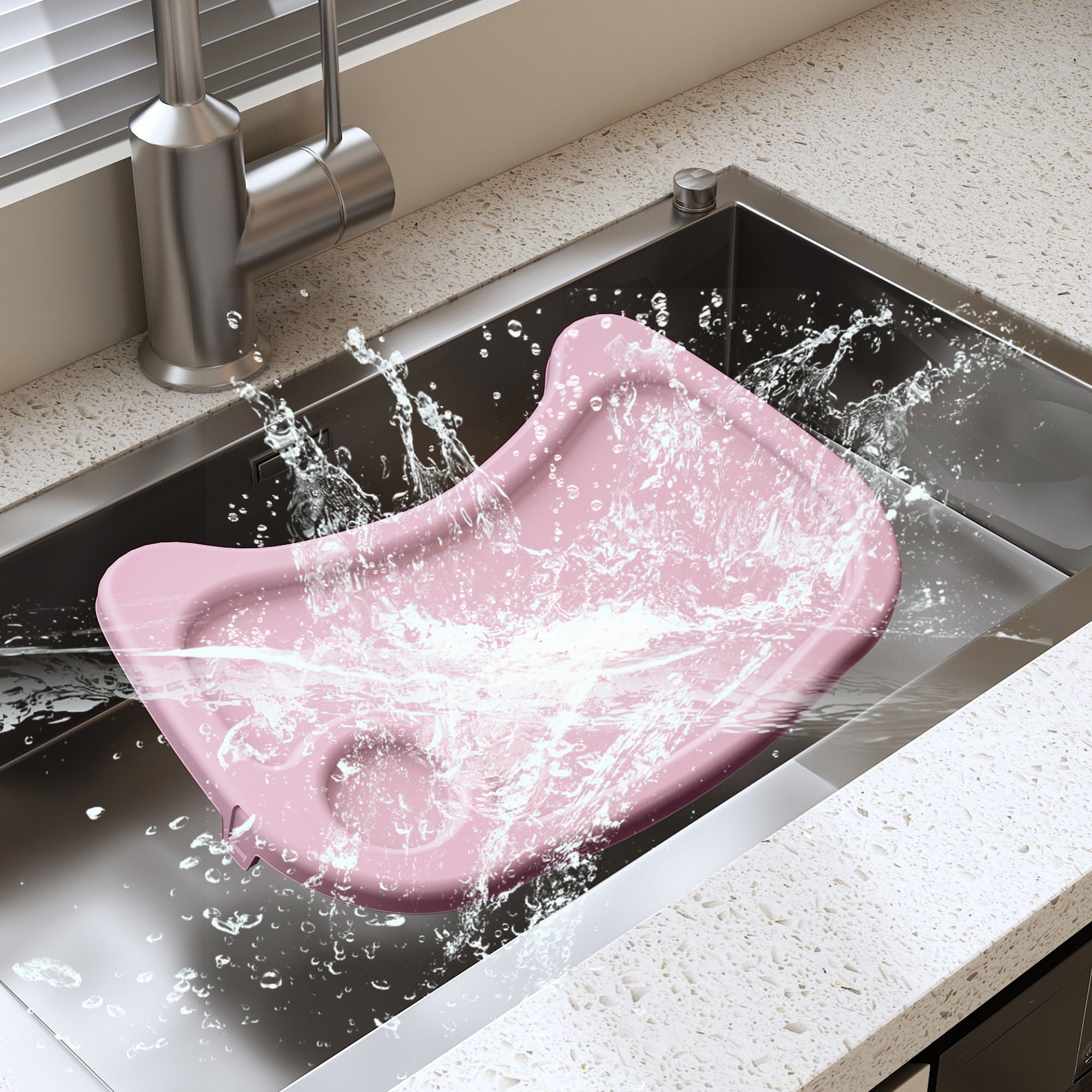 Adjustable Baby High Chair 0-6 Years, Portable Infant Feeding Seat With Safety Belt, Silent Lockable Wheels