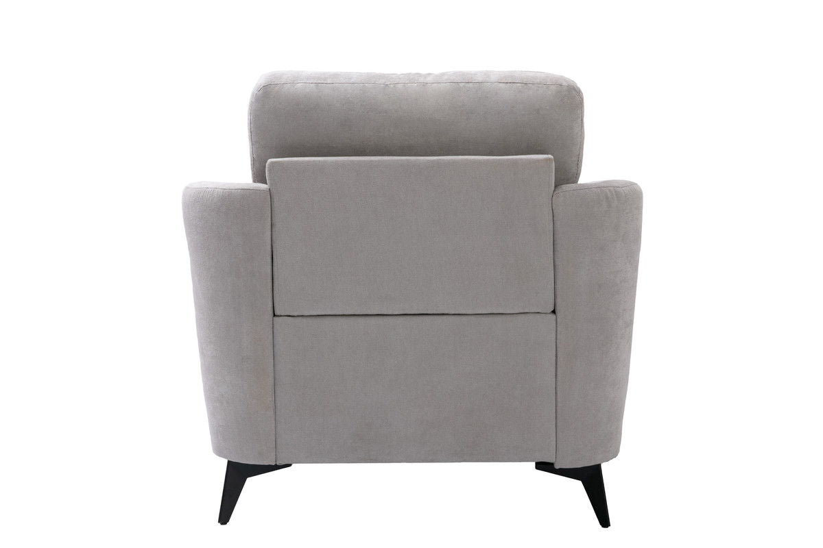 Callie 39"W Light Gray Woven Fabric Chair
