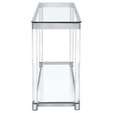 Anne - Acrylic Glass Top Entryway Sofa Console Table - Chrome