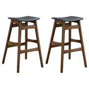Coaster Fine Furniture Finnick - Cushioned Backless Bar Stool (Set of 2) - Walnut | Meri Furniture