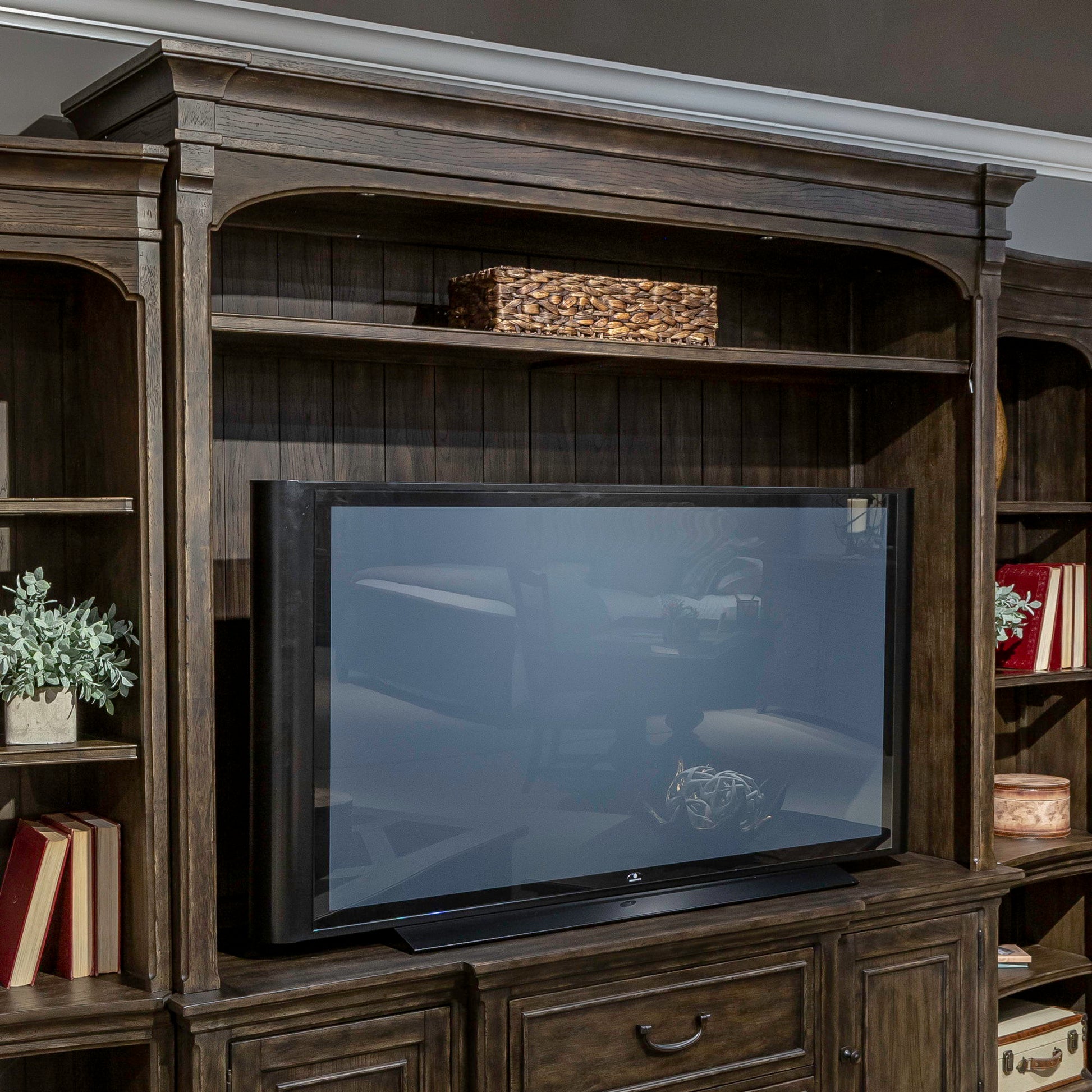 Liberty Furniture Paradise Valley - Entertainment Hutch - Dark Brown | Meri Furniture