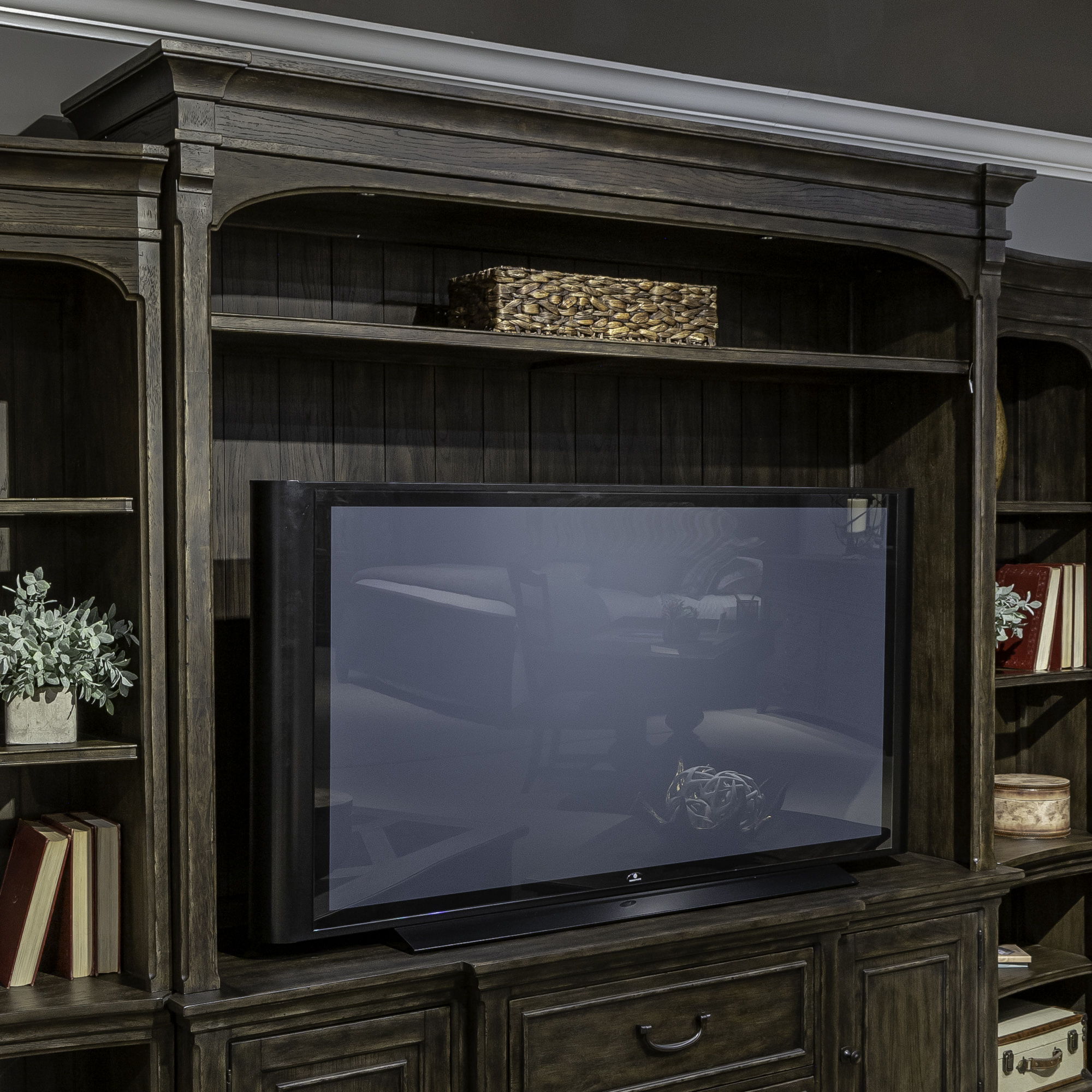Liberty Furniture Paradise Valley - Entertainment Hutch - Dark Brown | Meri Furniture