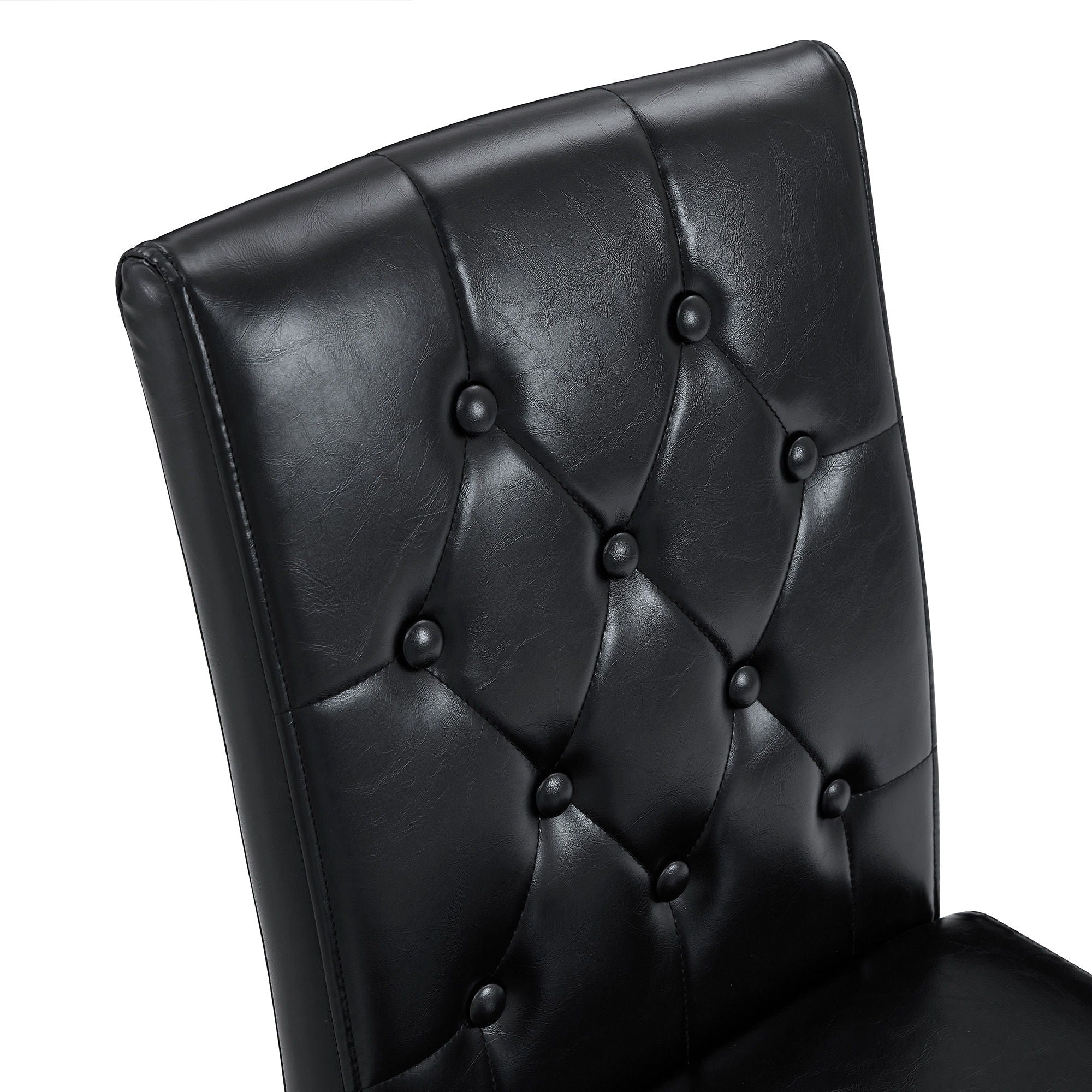 Dining Chairs With Ergonomic Buckle Backrest For Family Dining Rooms