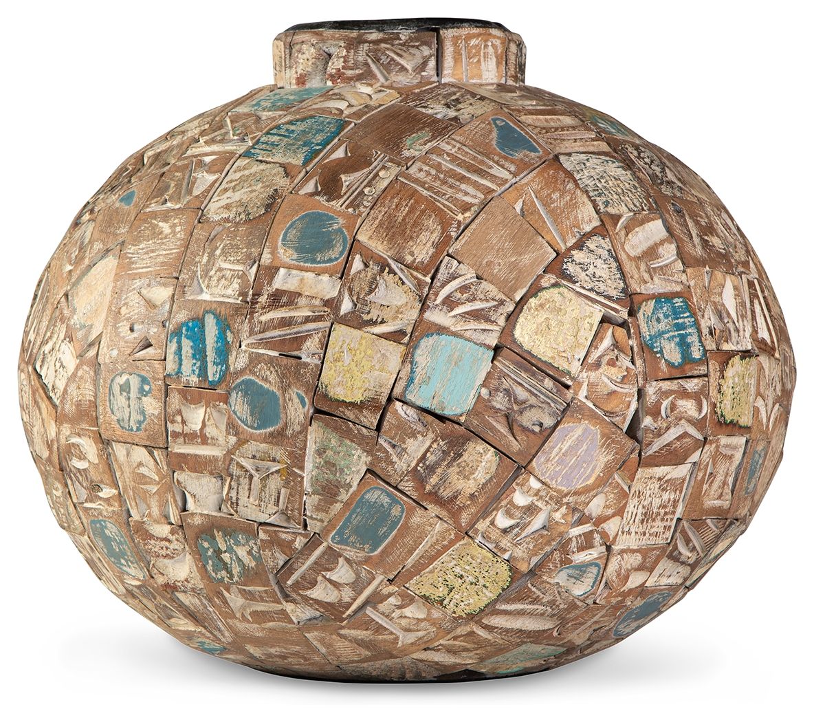 Signature Design by Ashley® Meltland - Natural / Black - Vase - Round | Meri Furniture