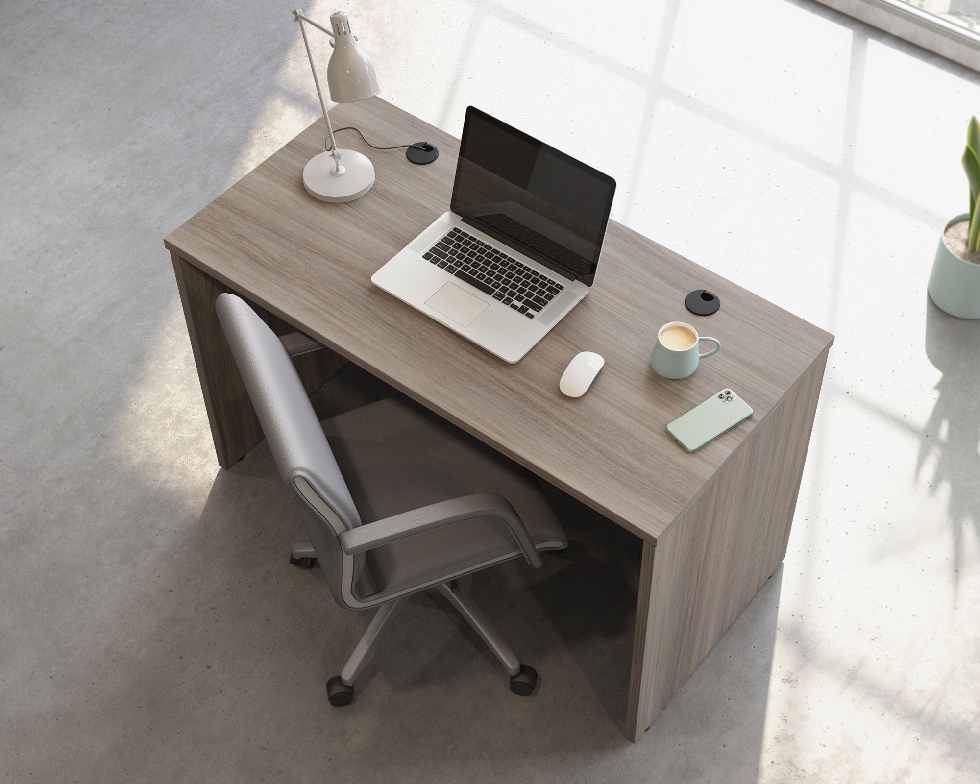 Commercial Desk 48" x 24" in Hudson Elm