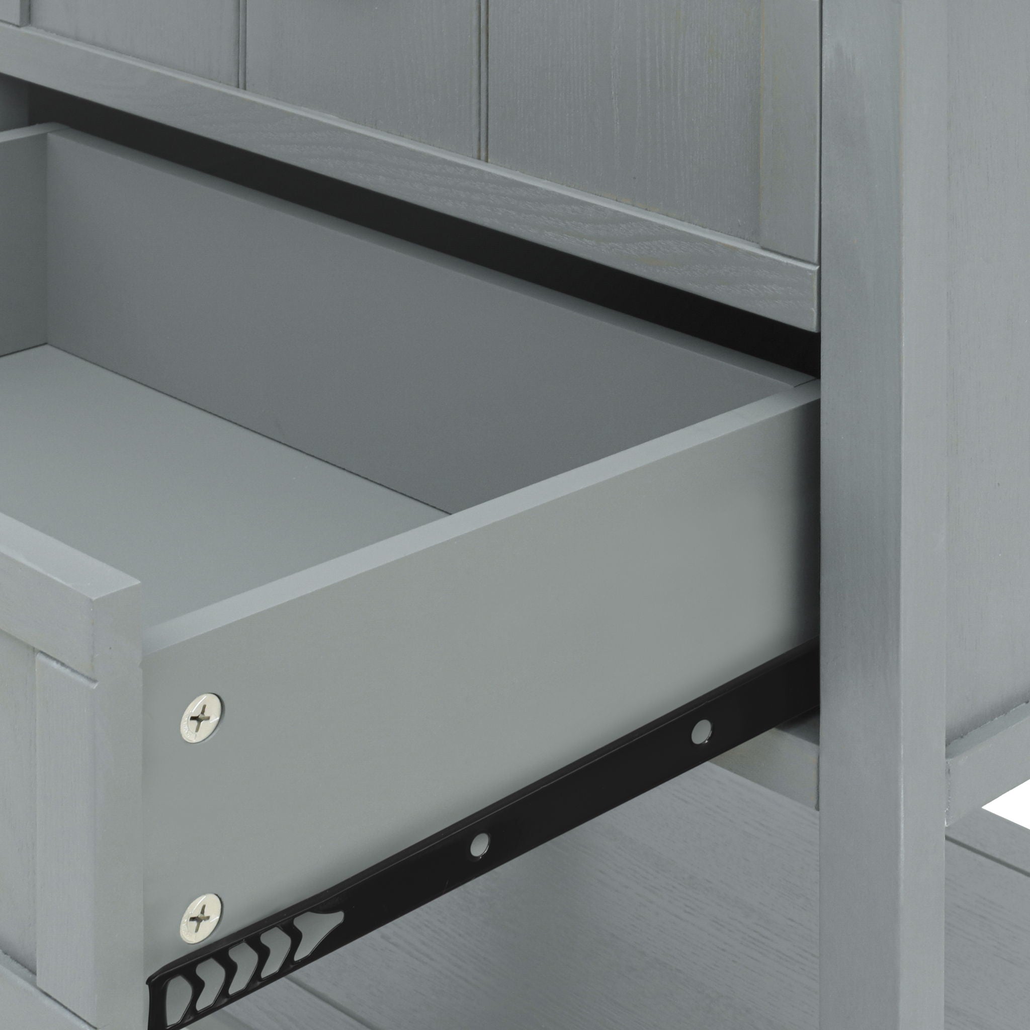 2 Drawer Side Table, American Style, End Table, Suitable For Bedroom, Living Room, Study