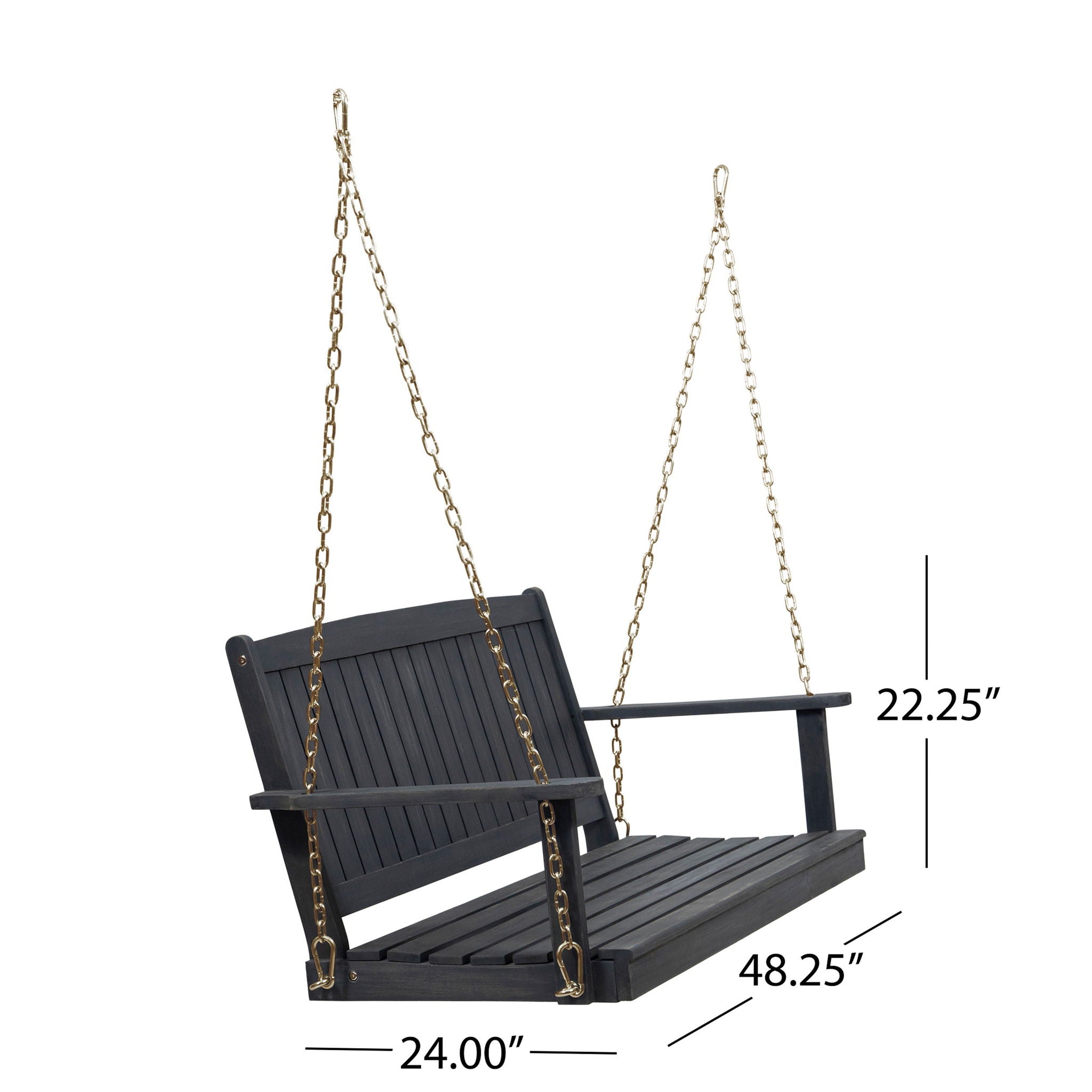 Tambora - Porch Swing Acacia Wood Slat Design