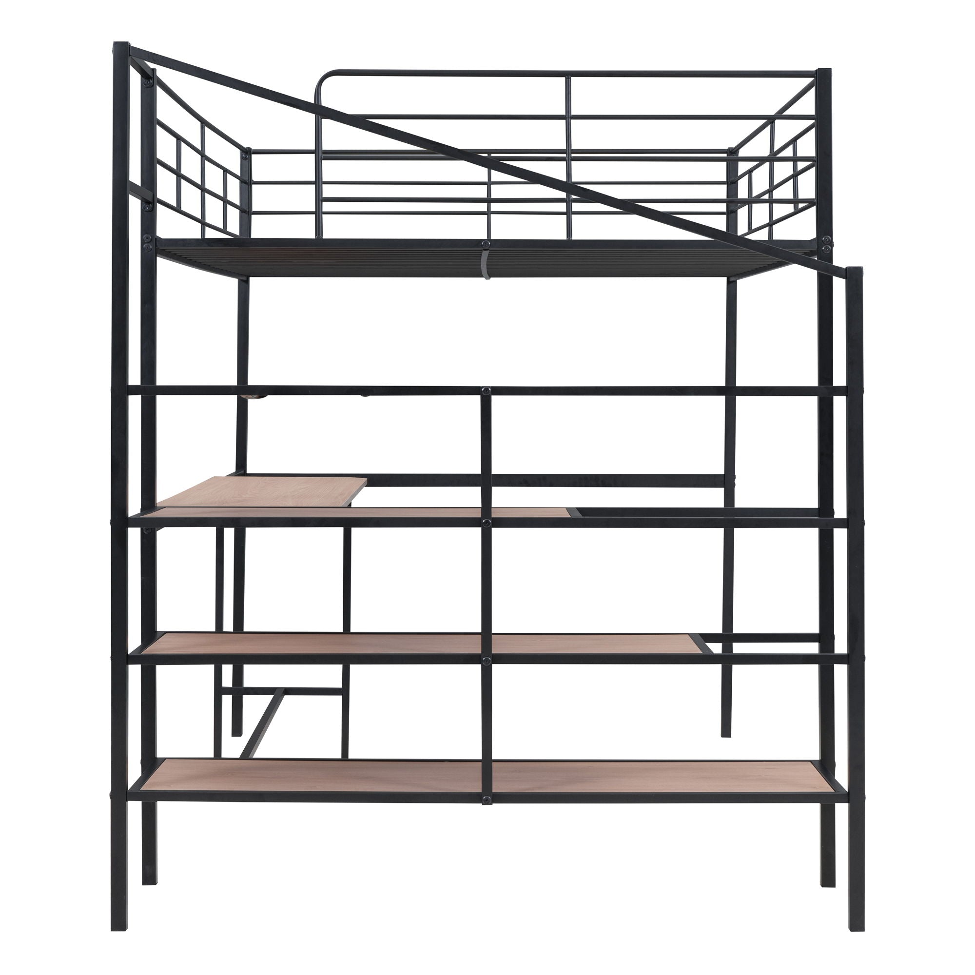 Loft Bed With Desk And Lateral Storage Ladder