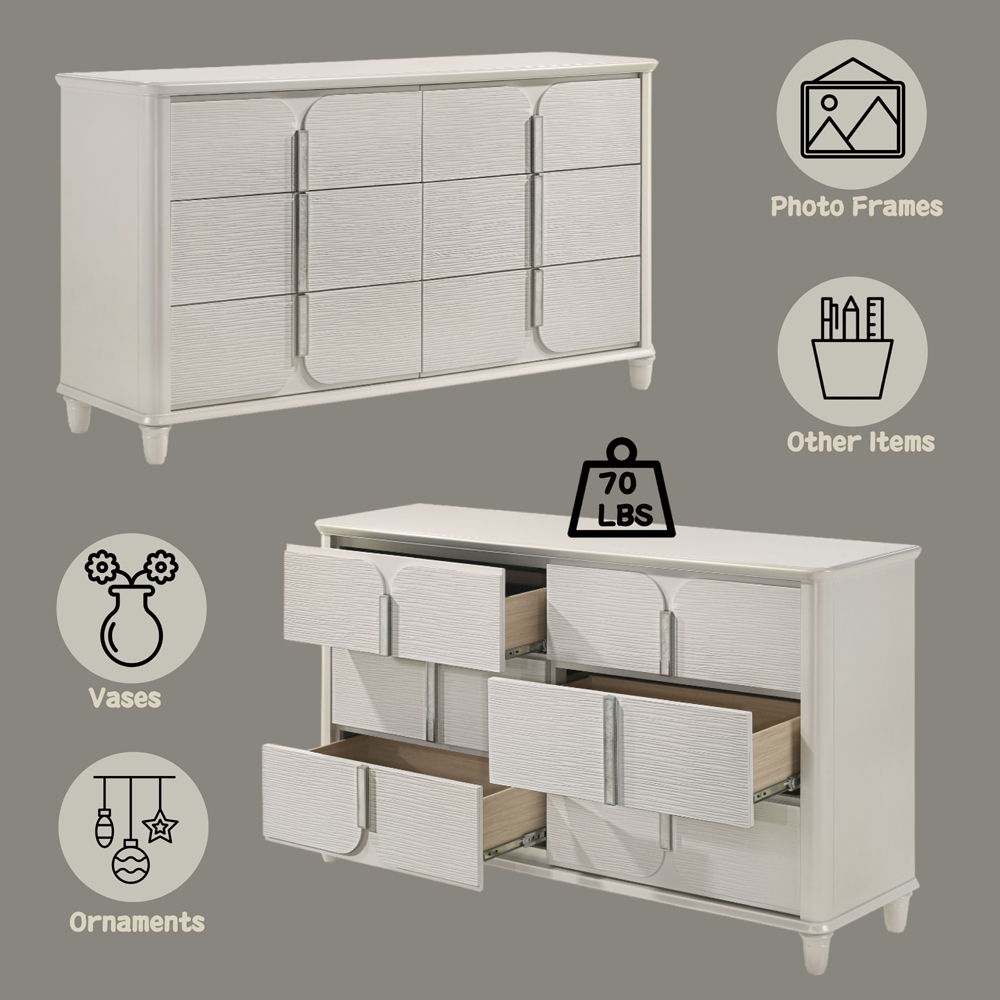 Laveda - Dresser - Pearl White