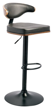 Signature Design by Ashley® Bellatier - Brown / Black - Tall Uph Swivel Barstool | Meri Furniture