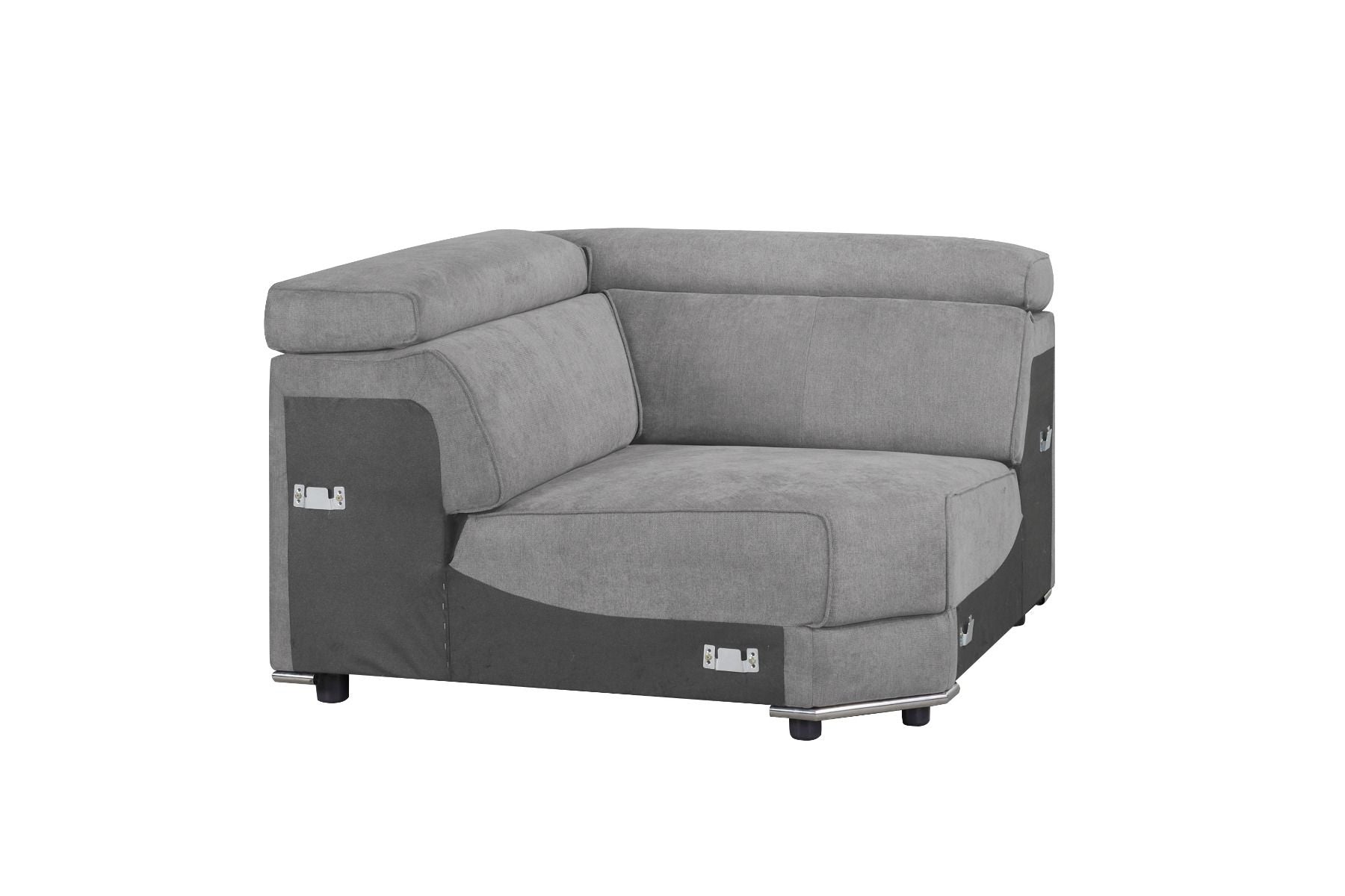 ACME Alwin - Wedge - Dark Gray Fabric | Meri Furniture