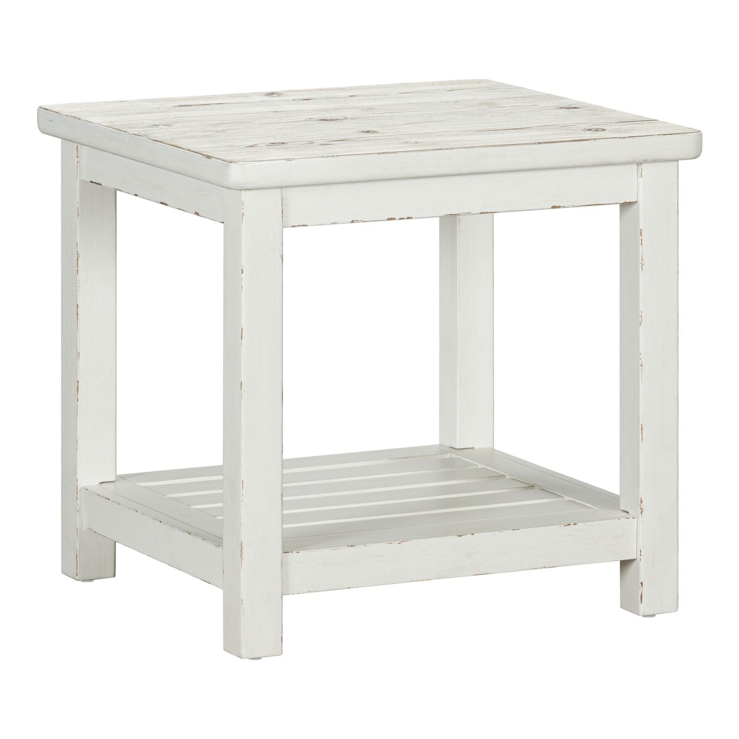 Backroads - End Table - Weathered White & Parchment Brown