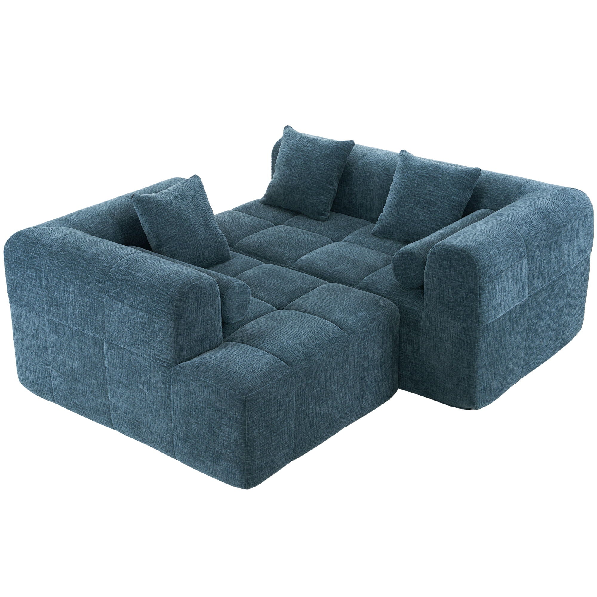 Sectional Free Combined Sofa With 2 Side Pockets