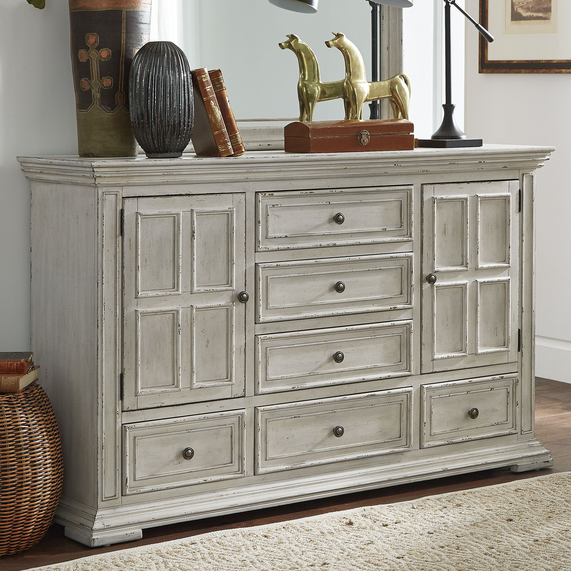 Liberty Furniture Big Valley - 2 Door 6 Drawer Dresser | Meri Furniture