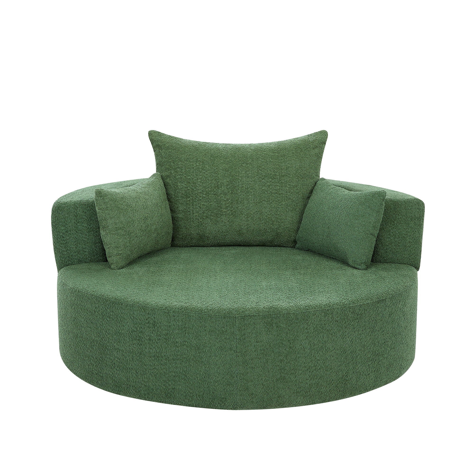 360° Swivel Accent Barrel Chair With 3 Removable Pillows For Living Room