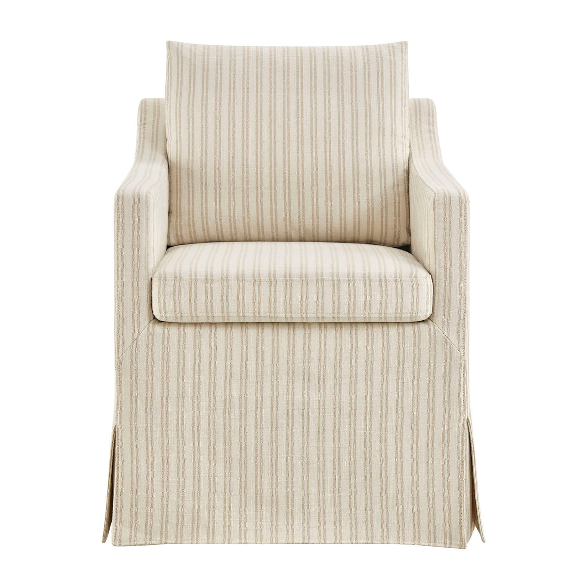Serene Slipcovered Striped Fabric Dining Armchair by Modway