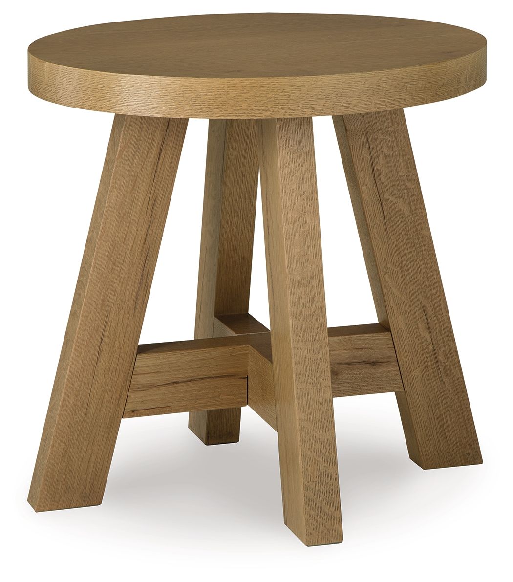 Signature Design by Ashley® Brinstead - Light Brown - Oval End Table | Meri Furniture