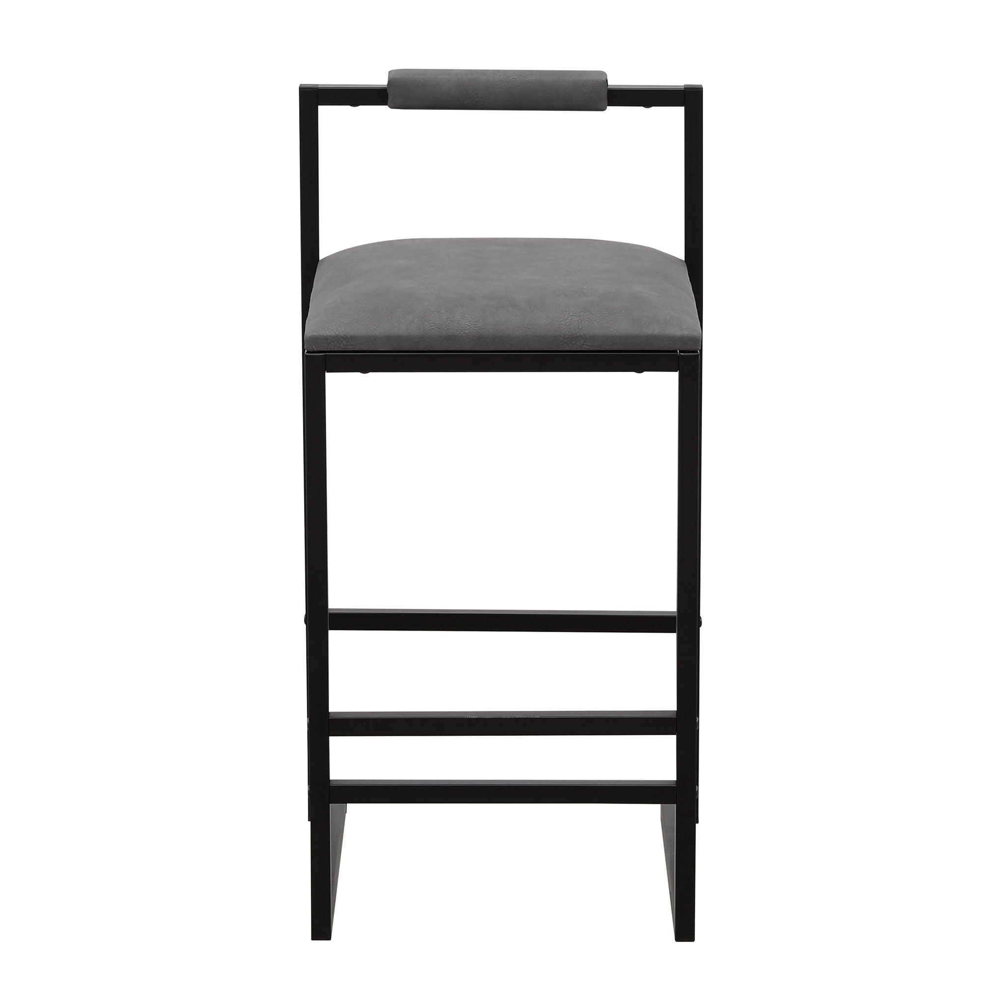 Elegant Bar Stool Set With Backrest And Footrest, Counter Height (Set of 2)
