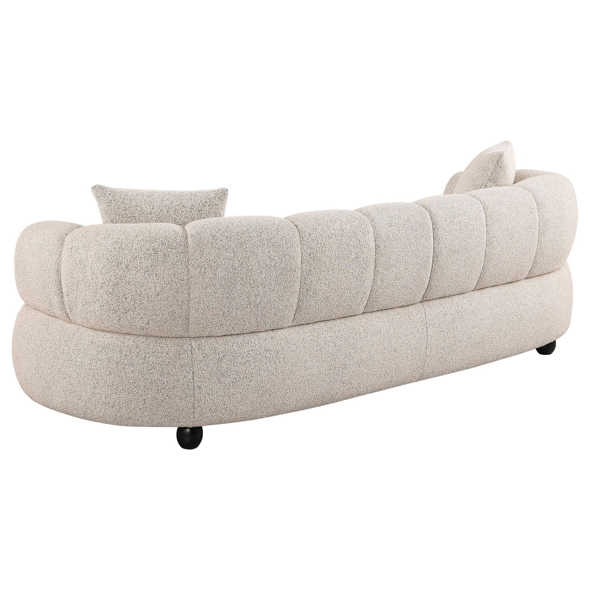 Whitney Contemporary Channel Tufted Boucle Upholstered Sofa Set
