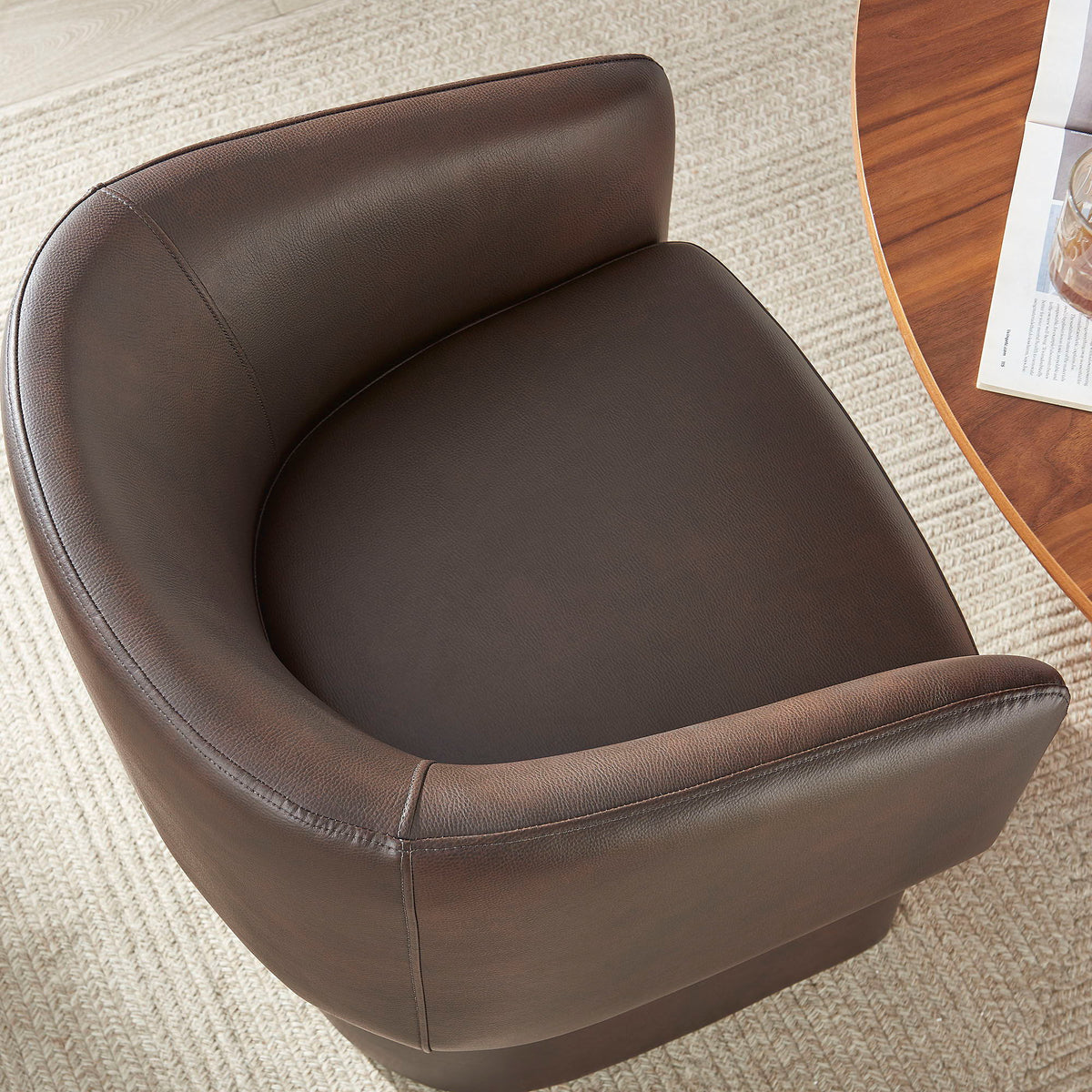 Verity Barrel Back Vegan Leather Dining Chair by Modway