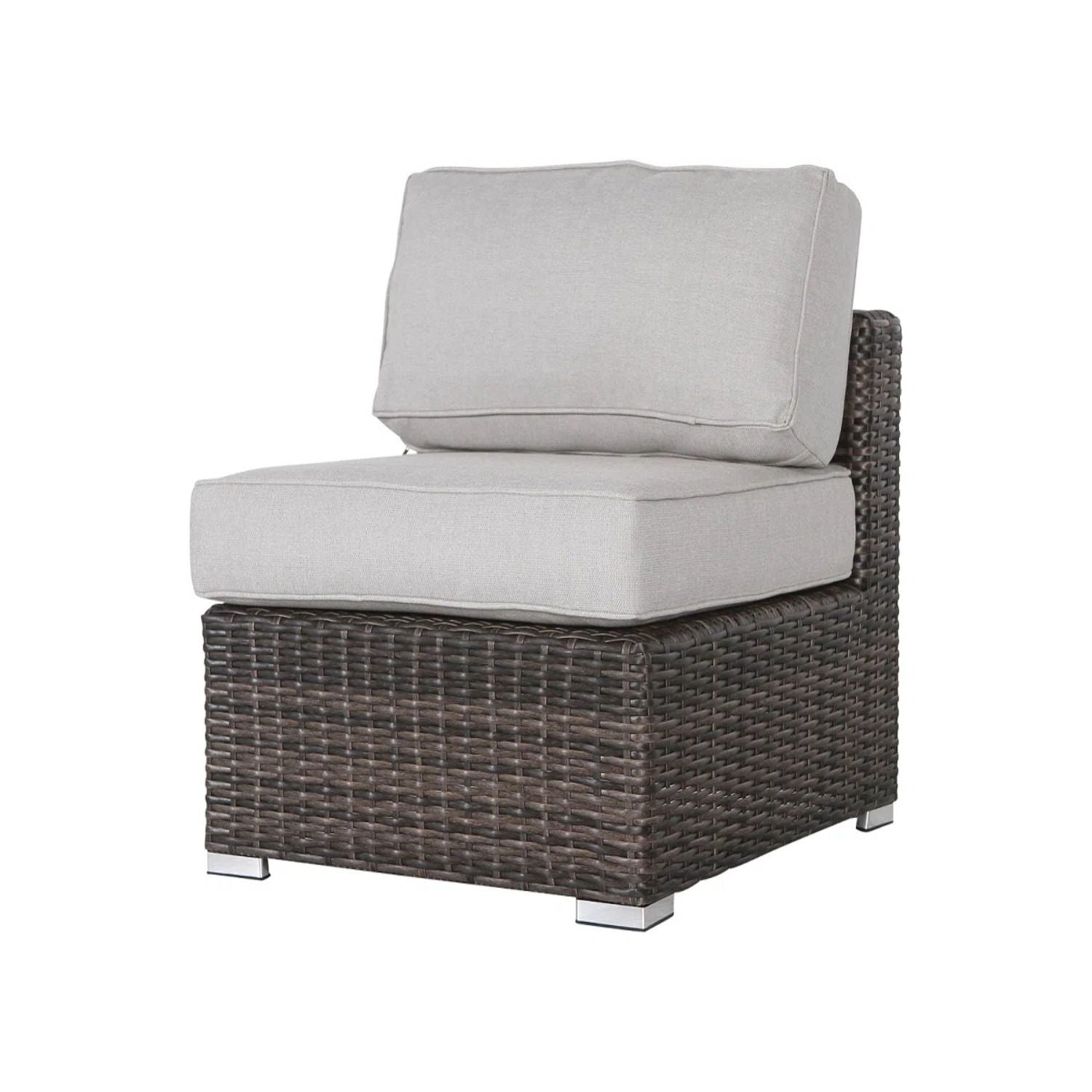 Seating Set With Cushions Handcrafted Wicker Design