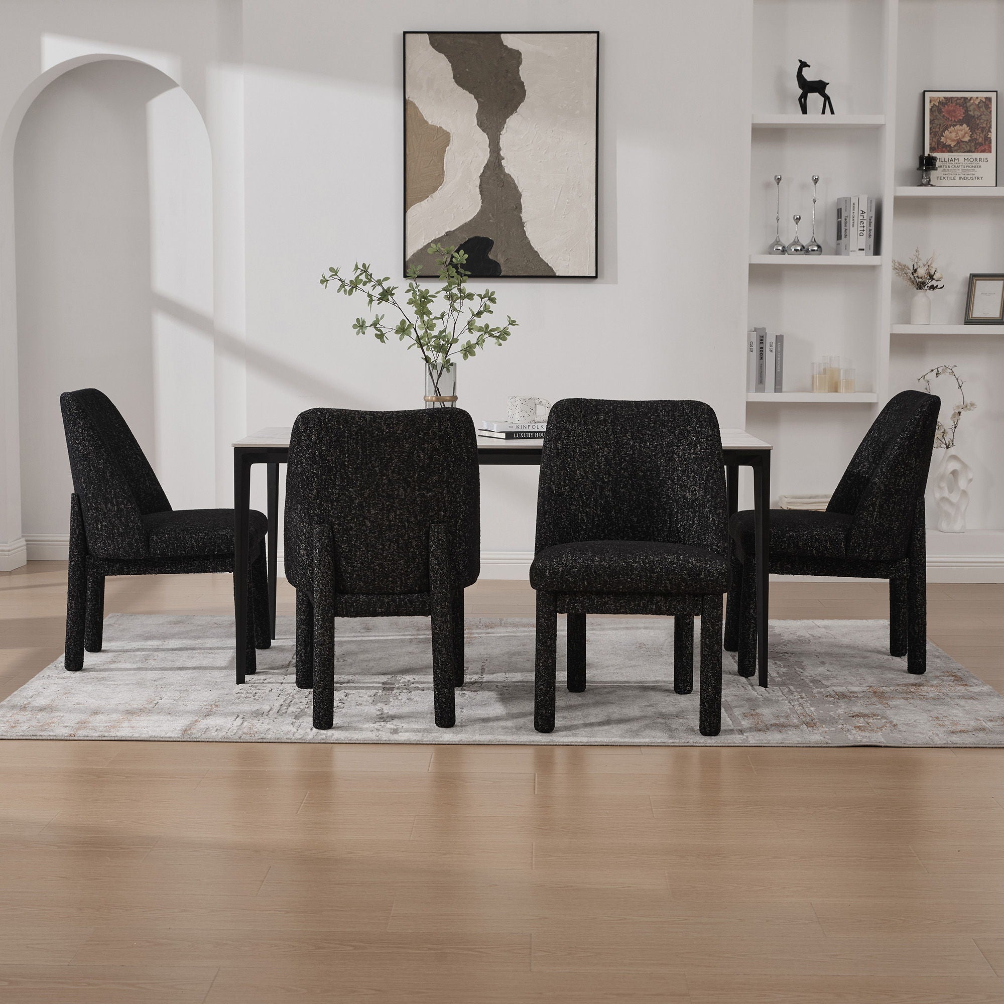 Wide Minimalist Dining Chair
