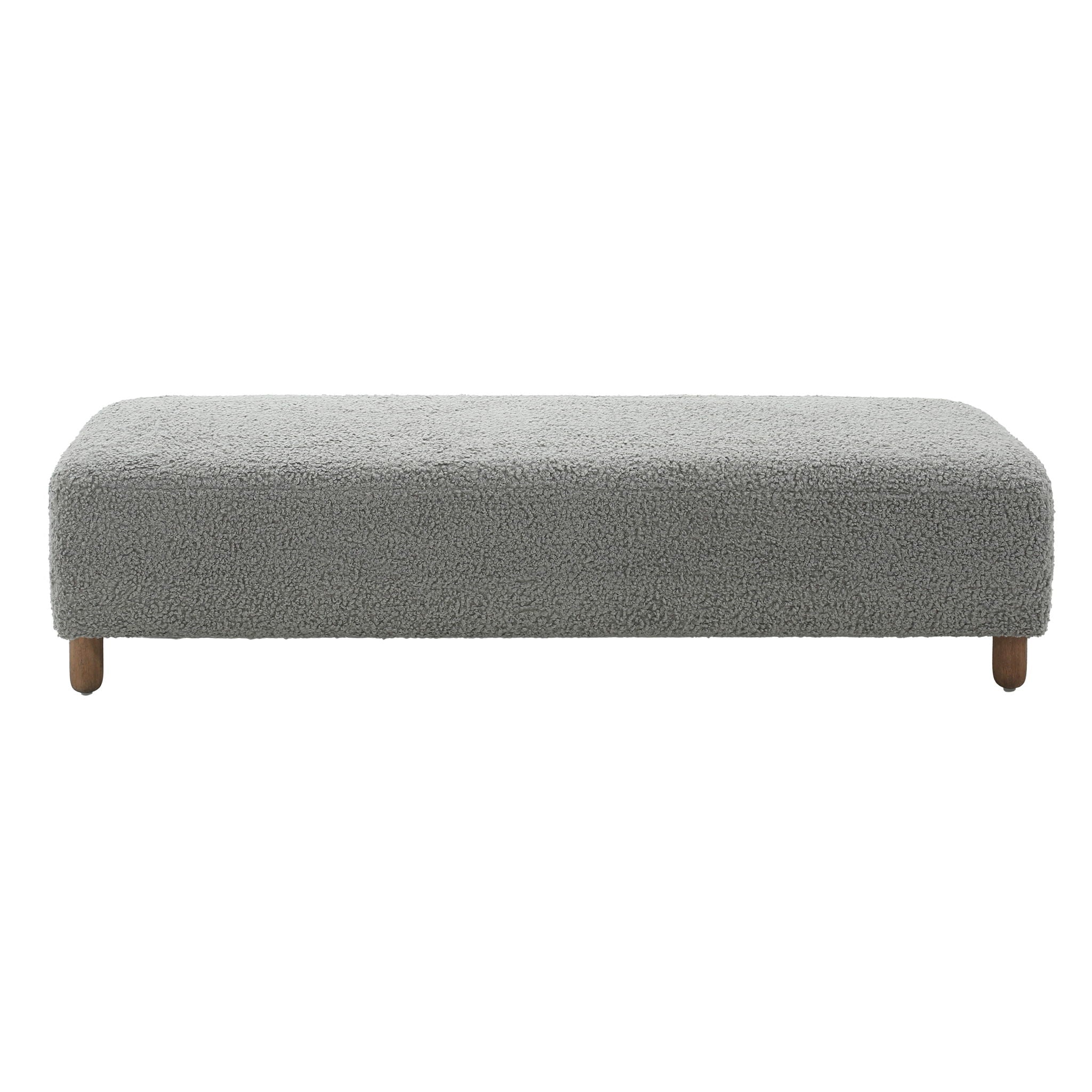 Contemporary Ottoman With Foam Cushion And Durable Upholstery