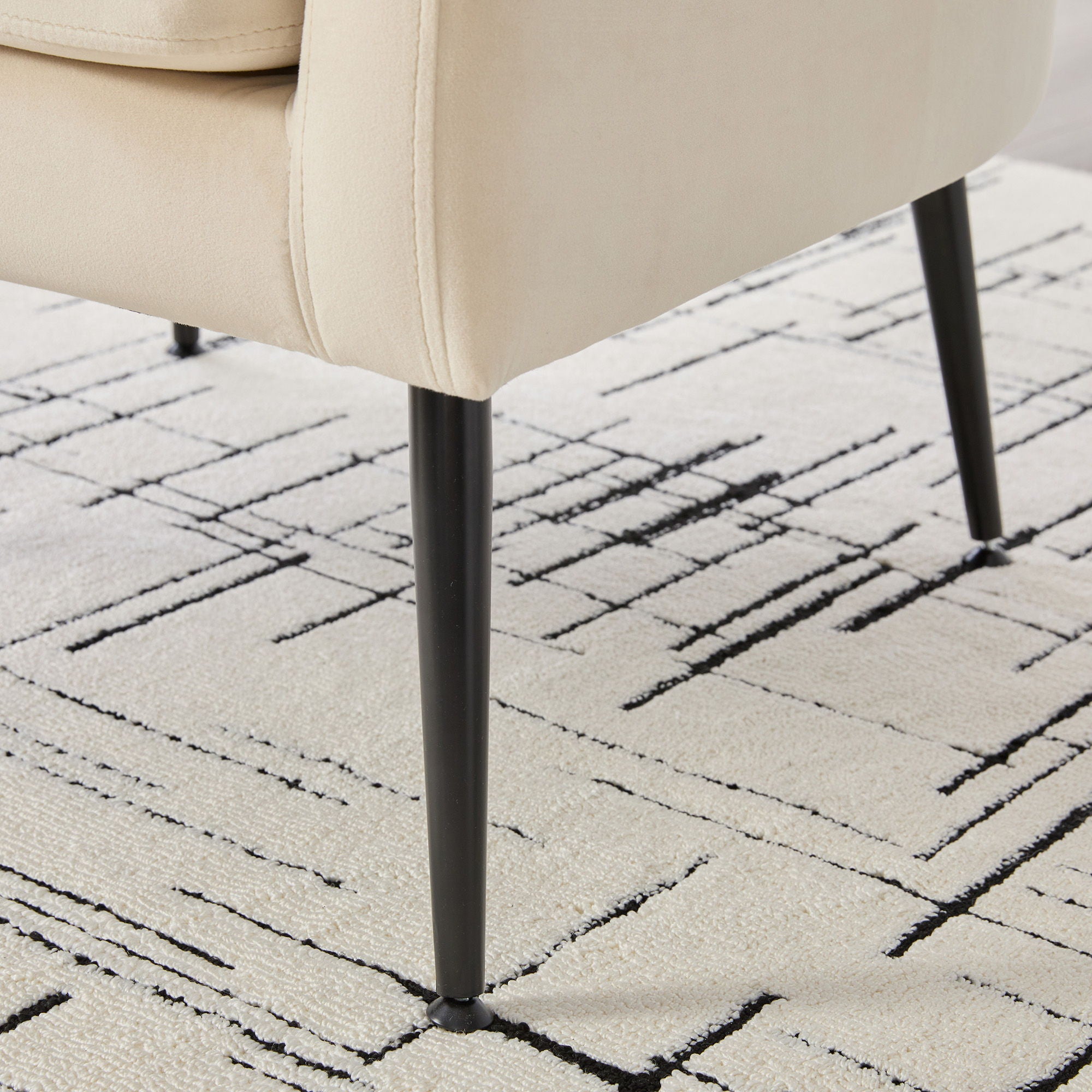 Open Back Accent Chair, Round Sofa Lounge Armchair