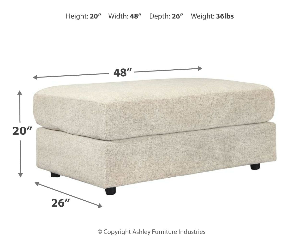 Ashley Furniture Soletren - Accent Ottoman | Meri Furniture