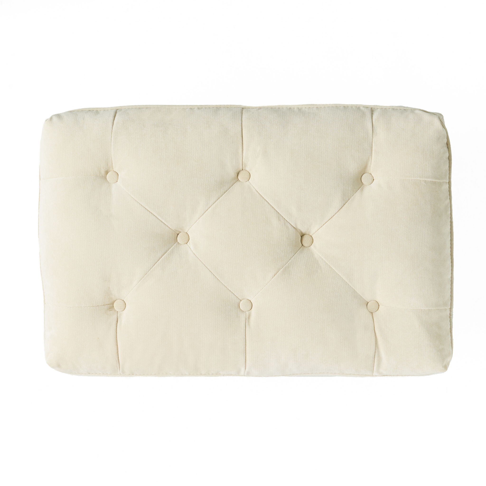 Lofton - Pillow Top Ottoman With Button Tufting - Cream