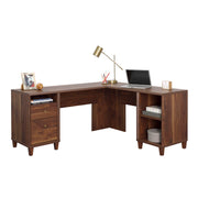 L-Shaped Home Office Desk in Grand Walnut