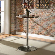 Brancaster - Bar Table - Retro Brown Top Grain Leather & Aluminum