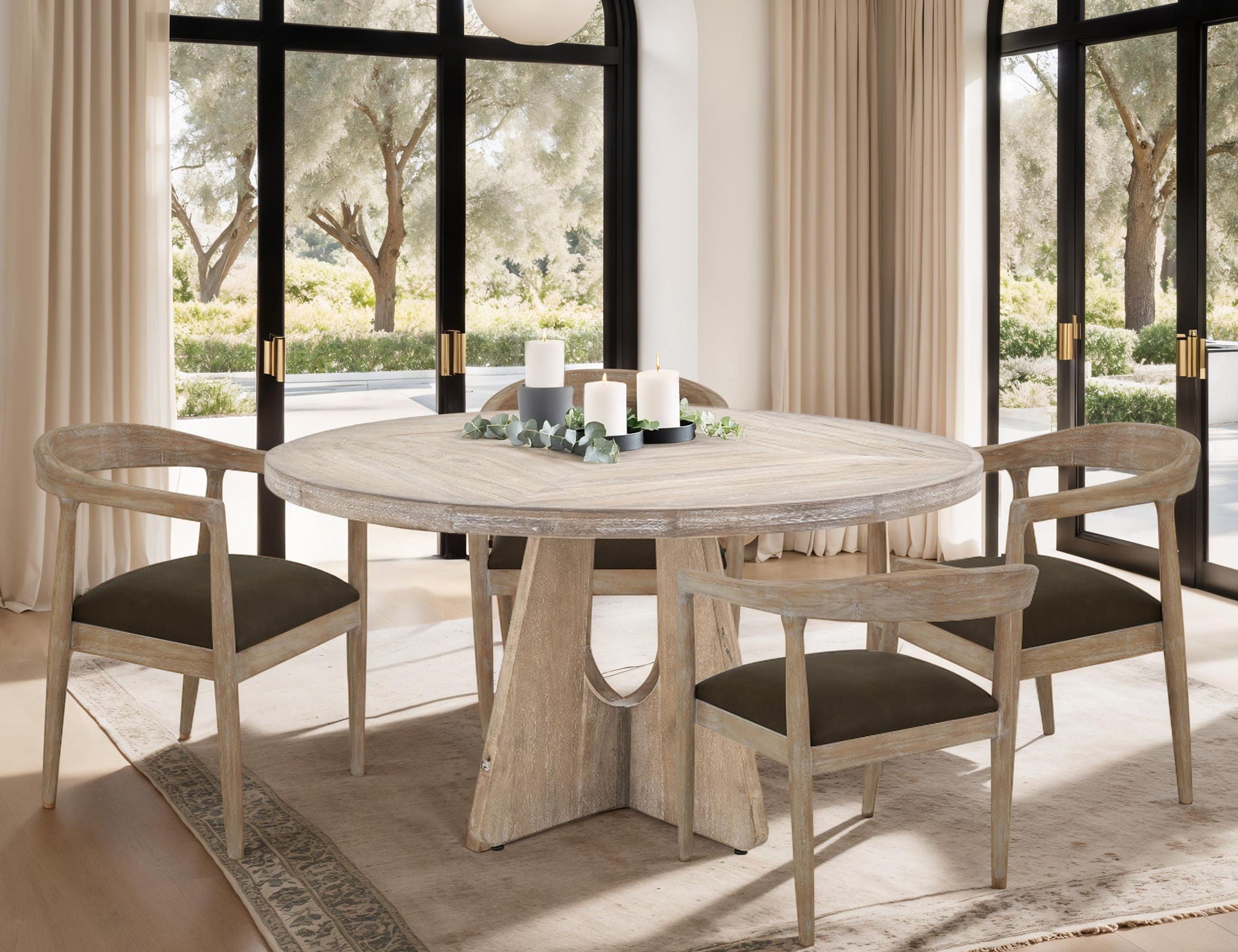 Teak - Chair - Ivory White