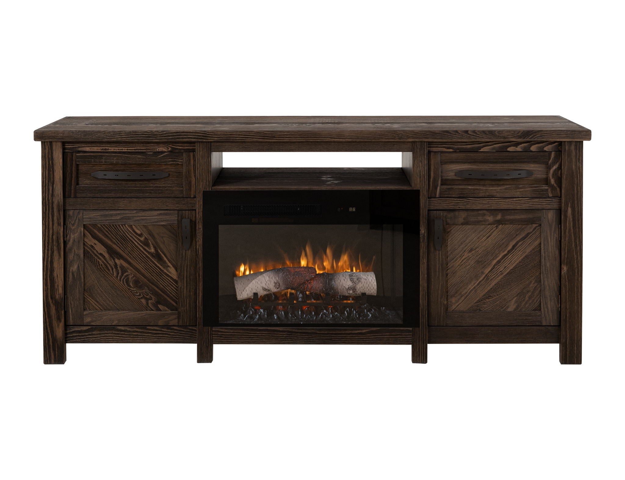 Dutton - TV Stand For Electric Fireplace - Rookwood Brown