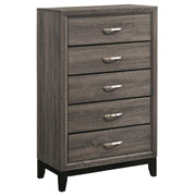 Coaster Fine Furniture Watson - 5-Drawer Bedroom Chest - Gray Oak | Meri Furniture