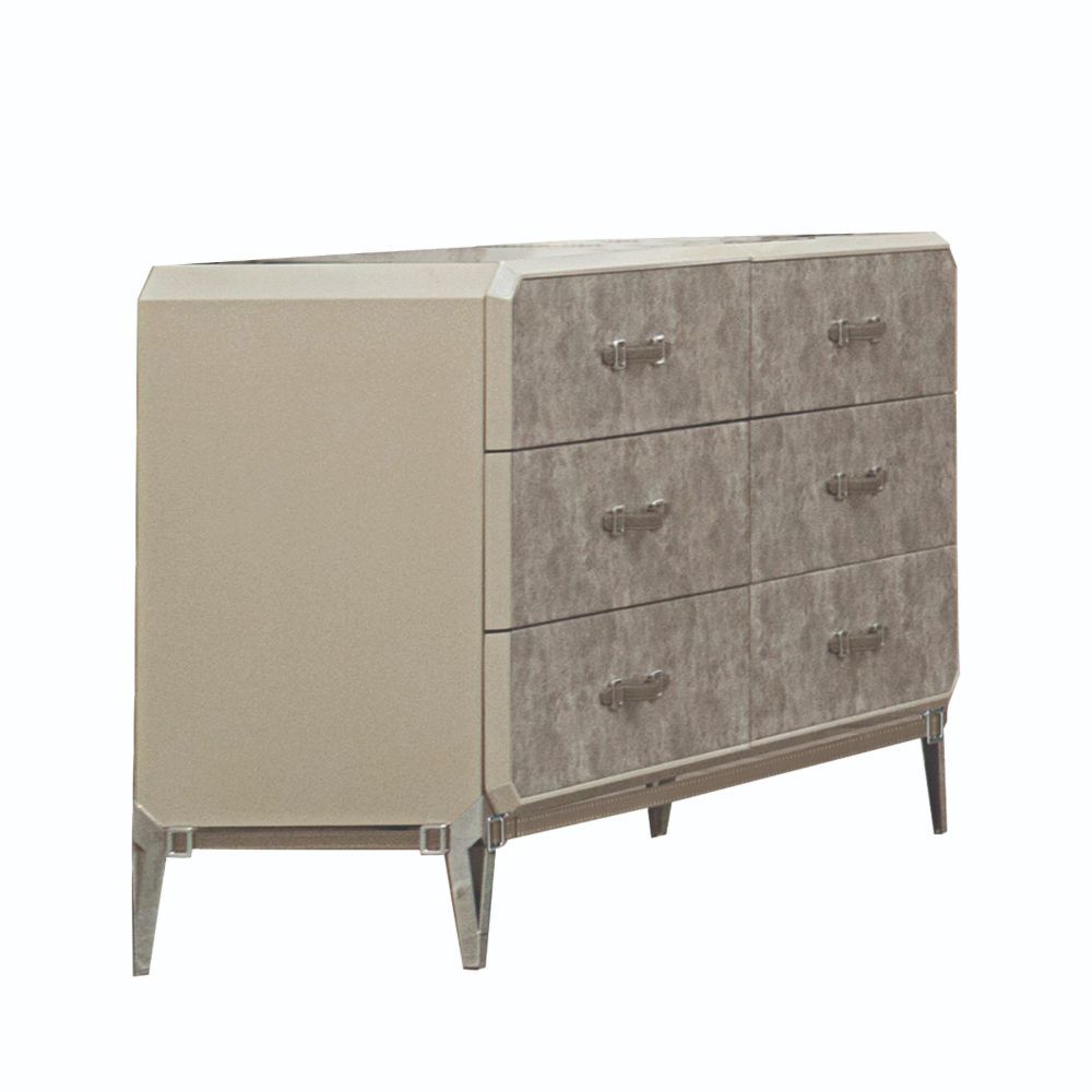 ACME Kordal - Dresser - Vintage Beige PU | Meri Furniture