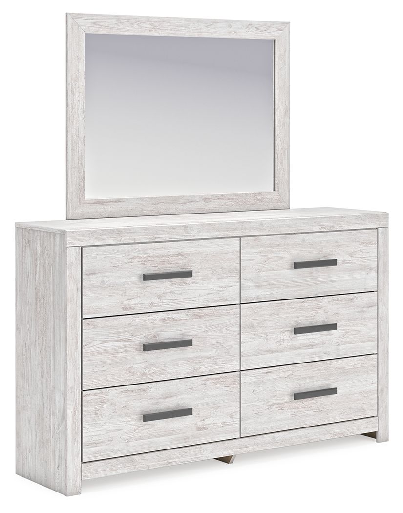 Signature Design by Ashley® Cayboni - Whitewash - Dresser And Mirror | Meri Furniture