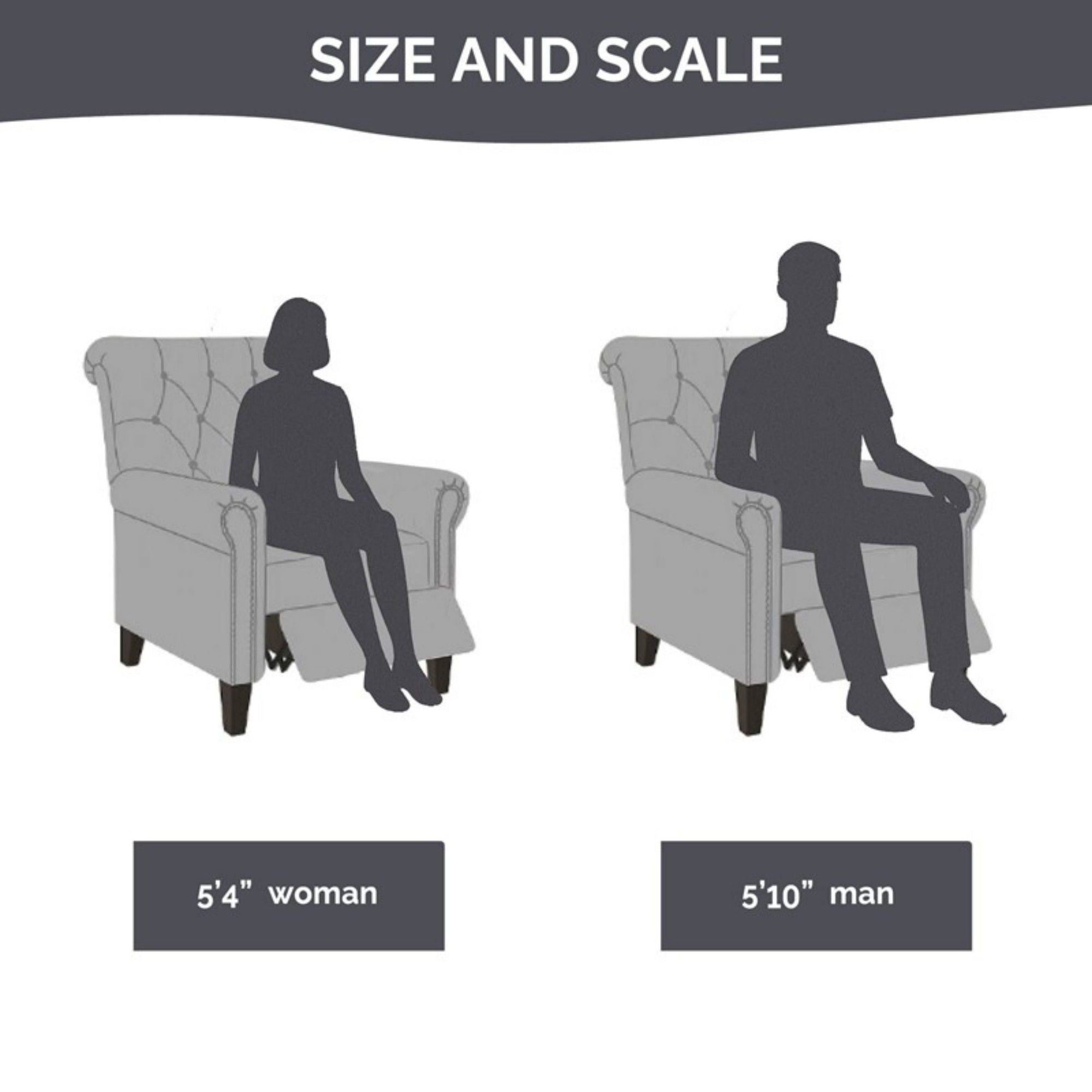 Aidan - Push Back Recliner Chair With Tufted Back And Nailhead Trim - Cream