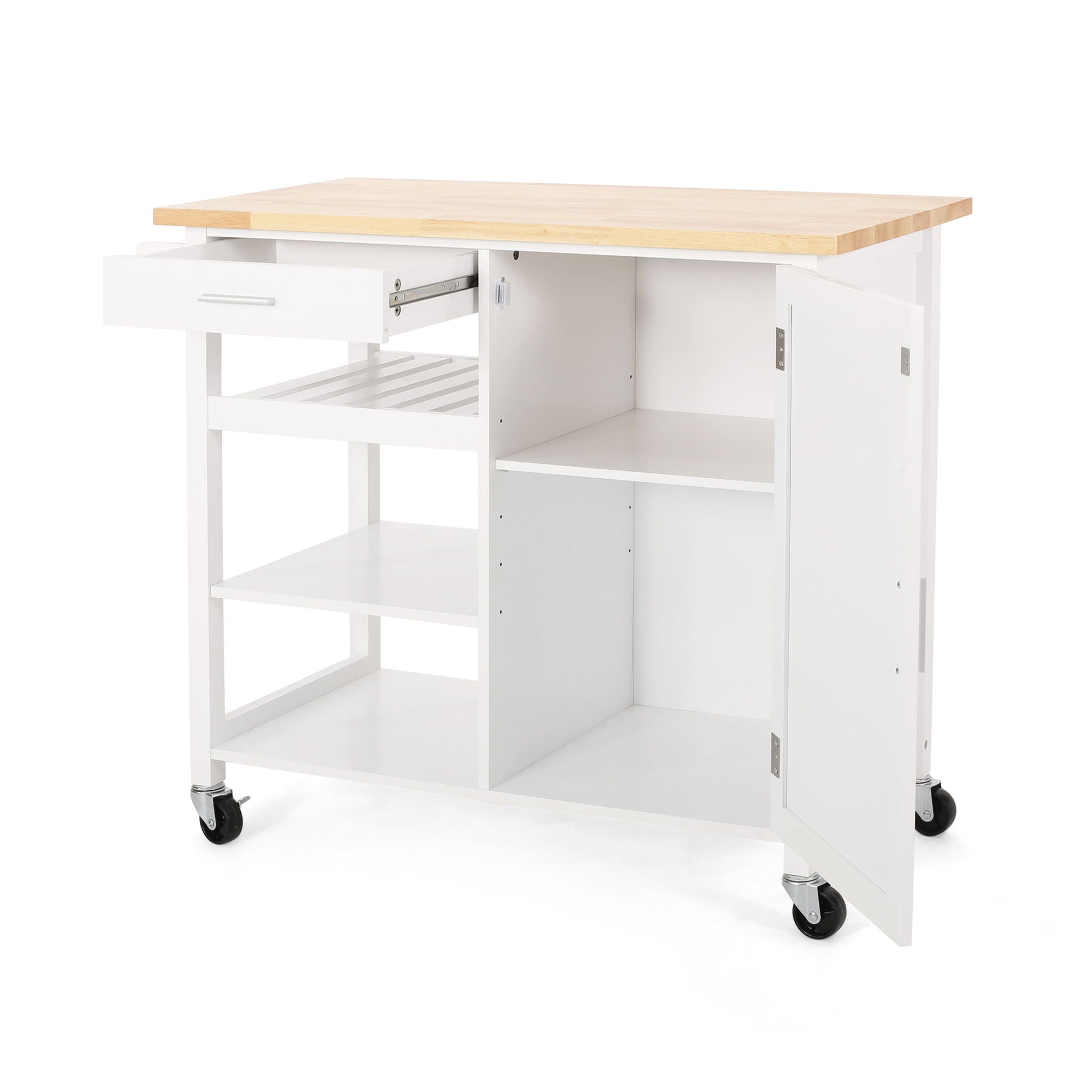 Contemporary Design Kitchen Cart With Wheels