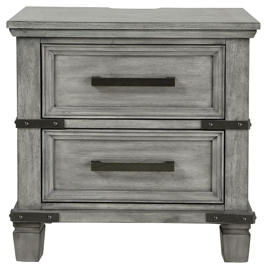 Signature Design by Ashley® Russelyn - Gray - Two Drawer Night Stand | Meri Furniture