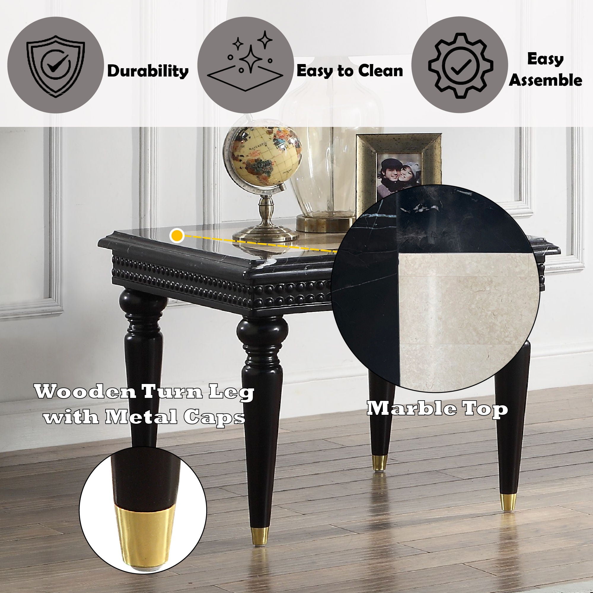 Tayden - Table With Marble Top