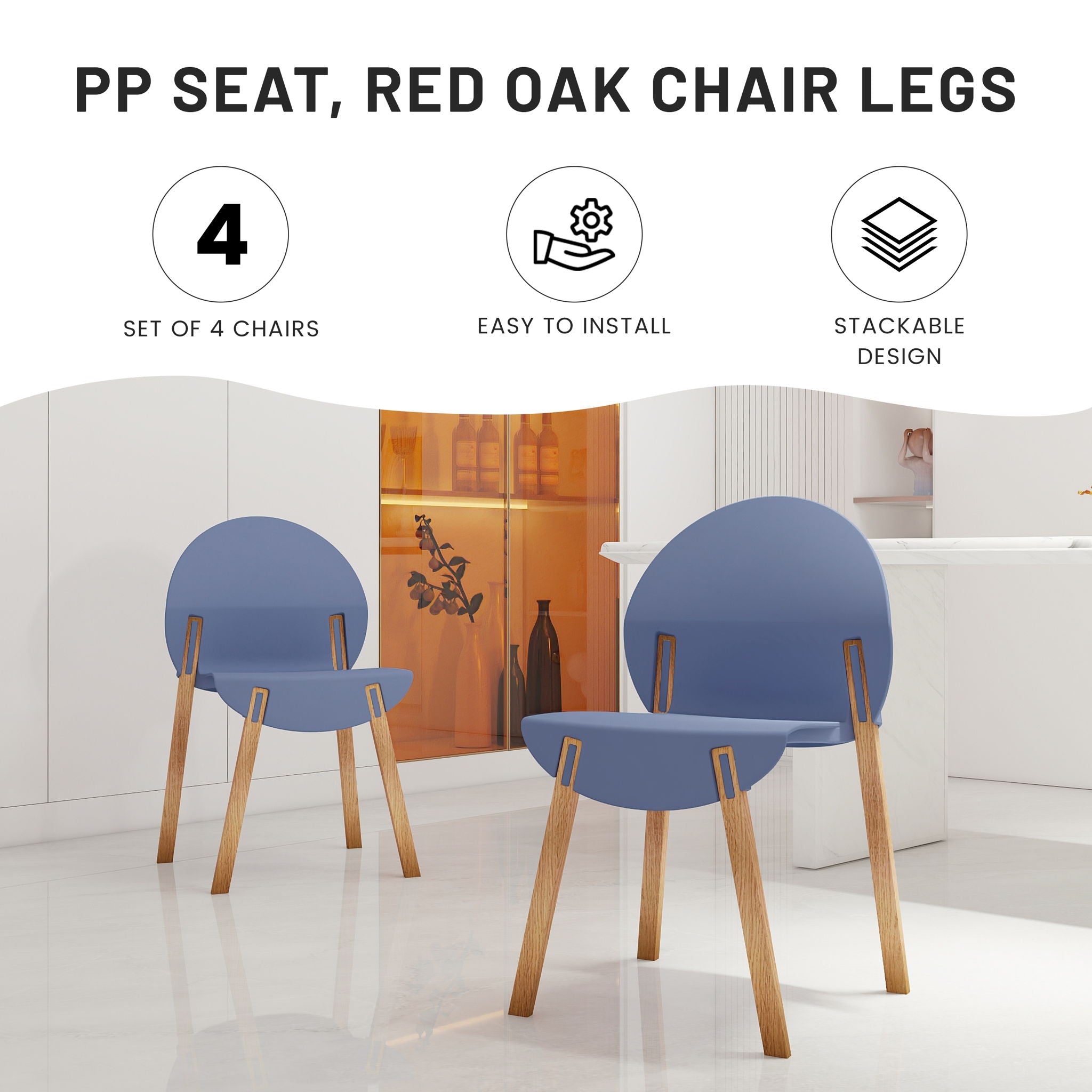 4 Piece Set Of Single Chairs With A Folding Square Table