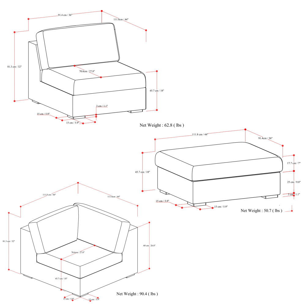 Jasmine - Pit Sectional Sofa - Gray