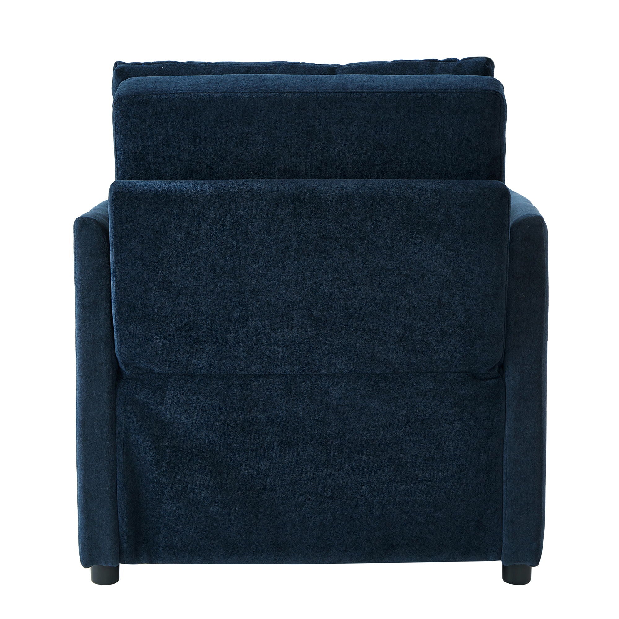 Upholstered Convertible Sleeper Sofa With 5 Position Backrest, Side Pockets, Storage