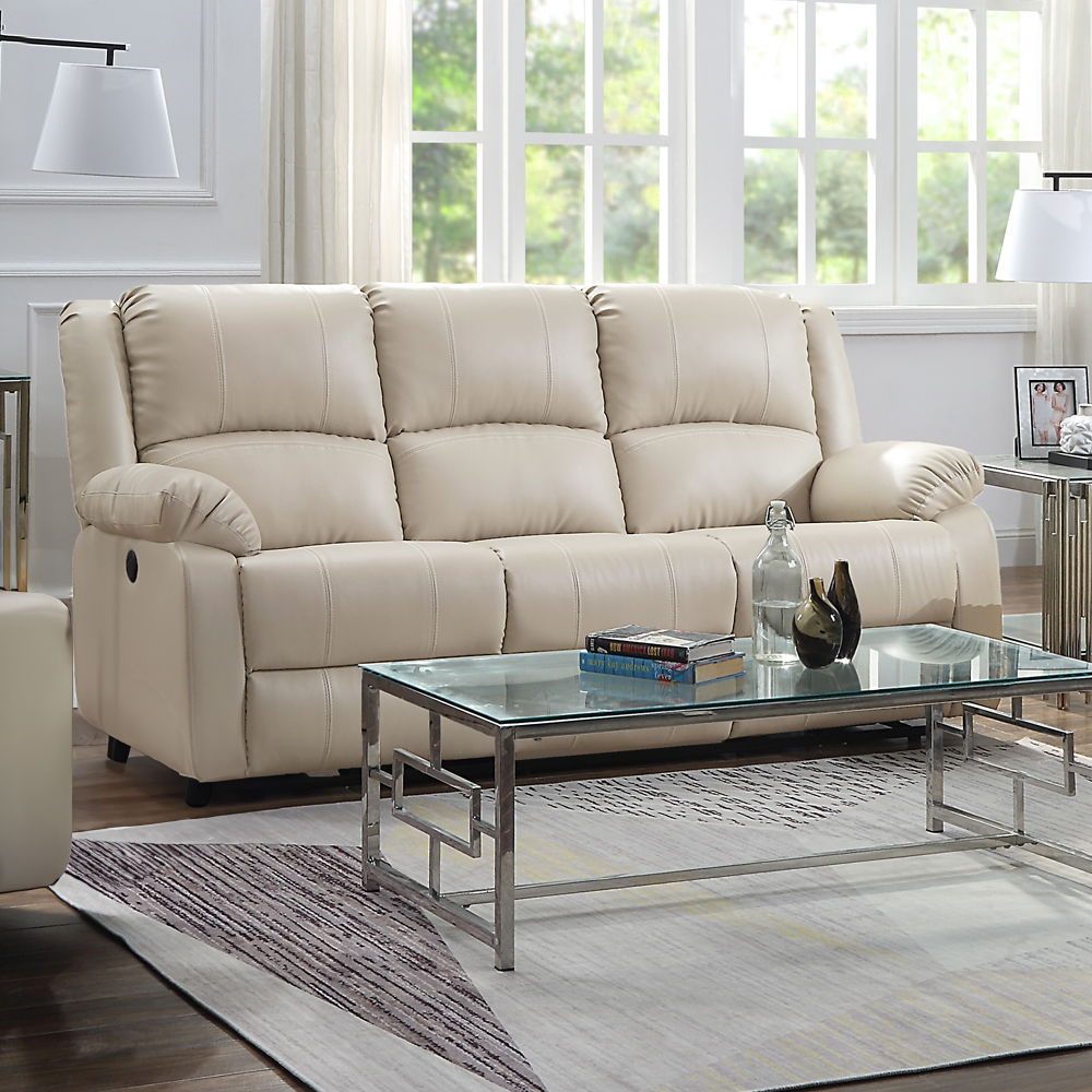 ACME Zuriel - Power Motion Sofa With USB - Beige | Meri Furniture