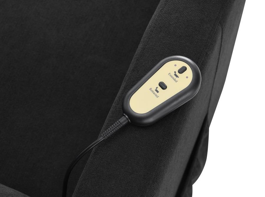 Amsdell - Upholstered Power Lift Recliner With Remote - Black